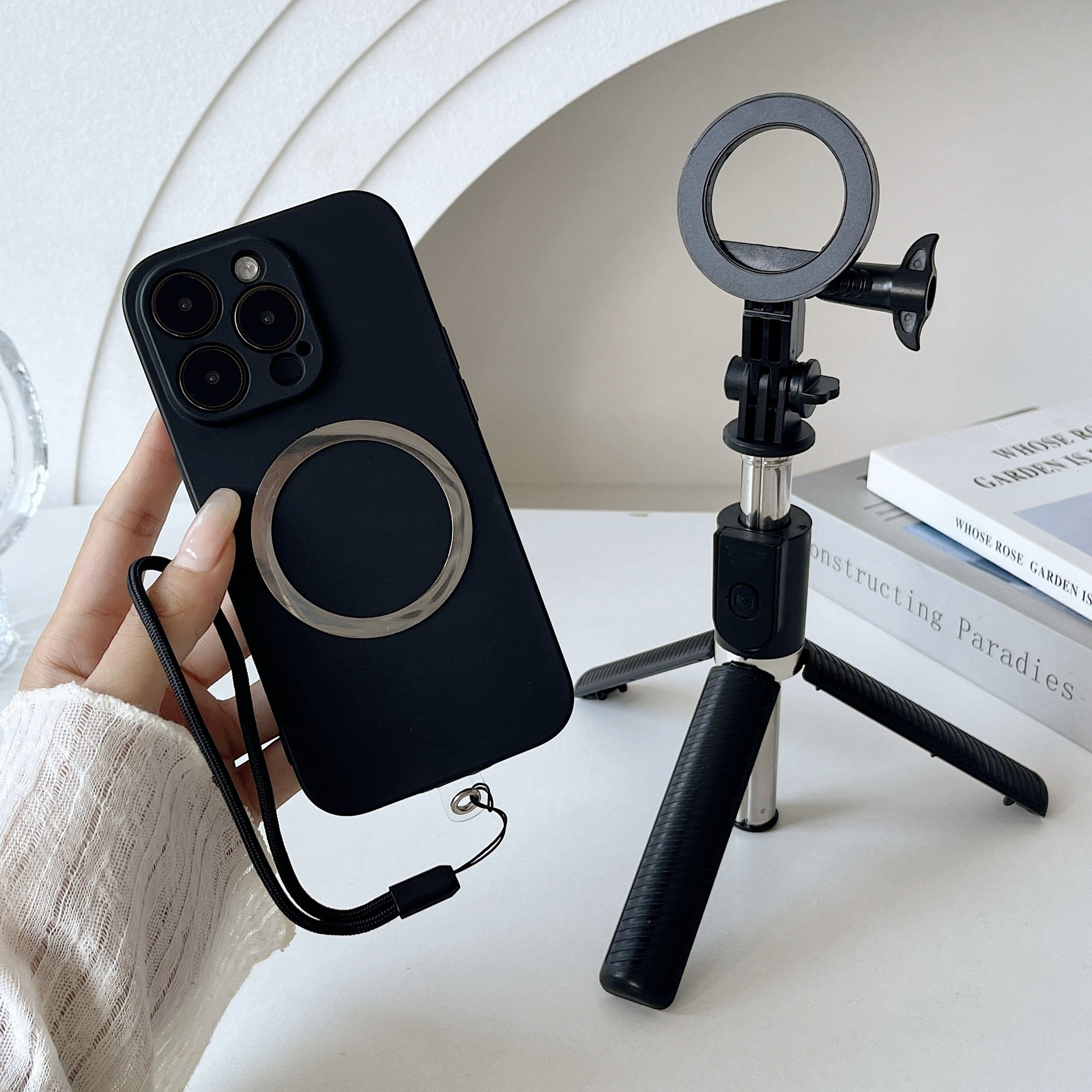 Universal Magnetic Phone Selfie Stick With Remote Control For Magsafe For IPhone Universal Magnetic Phone Selfie Stick With Remote Control For Magsafe For IPhone